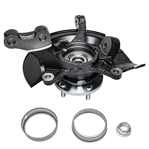 Image of Detroit Axle - Front Pair Steering Knuckles for 2004 2005 2006 Toyota Camry [USA Built], Steering Knuckles & Wheel Bearing Hubs Replacement