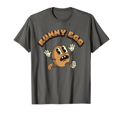 Vintage Retro Runny Egg Lindo Comida Pun Camiseta