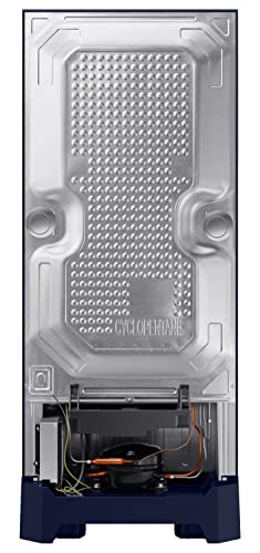 Image of Samsung 215L 3 Star Inverter Direct-Cool Single Door Digi-Touch Refrigerator (RR23C2F23HS /HL,Hydrangea Blue) Base Stand Drawer