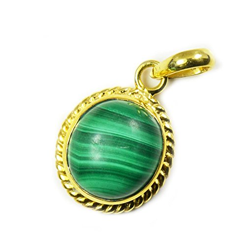 Pendentif malachite naturelle 4 carats pour harmoniser vos énergies et affirmer votre style