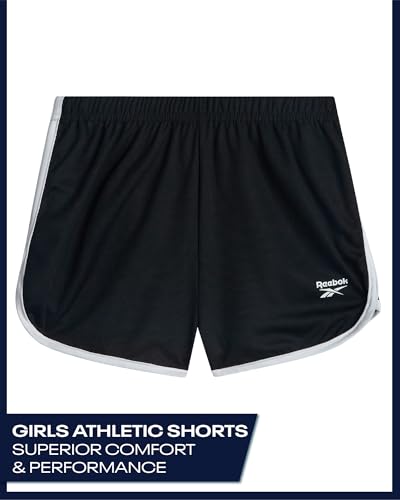 Reebok Girls Athletic Shorts - Active Performance Lightweight Mesh Dolphin Shorts for Running Dancing Workout Soccer Gym2