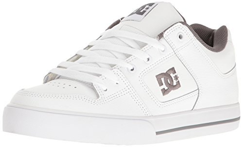 DC mens Pure Skateboarding Shoe, White/Battleship/White, 10 US