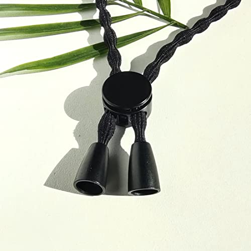 Milamiya Afro Puff Ponytail Ties Adjustable Length Hairband For Natural Curly Hair Long Cushioned Headband Ties For Women Thick,Puff Hair No-Slip Design (C-Black-4Pcs) #TOP4