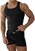 Produktbild normani 4 x Tank Top schwarz - Herren Unterhemd Feinripp (glatt) - Sportjacke - 100% gekaemmte Baumwolle Einlaufvorbehandelt - original Exclusive Größe 11=XXXL