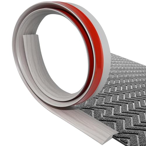 Tira de transición de PVC para Suelos - Rampa para Puerta de 2 m para Laminado y Vinilo, Cubierta de umbral para Alturas Inferiores a 5 mm, Divisor para una transición Suave del Suelo
