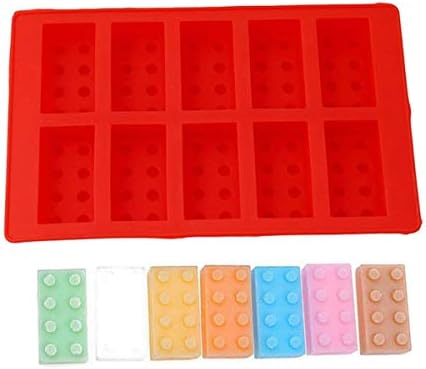Building Brick Ice Tray or Candy Mold for Lego Lovers! (Red)
