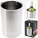DRULINE Weinkühler Flaschenkühler Sektkühler Edelstahl | H x Ø 18 cm x 12cm | Silber