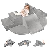 JWPEHOE 7-Piece Toddler Climbing Toys Indoor, Foam Climbing Blocks Soft Play Structures, Climbing Toys for...