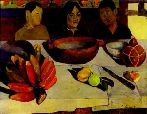 Peinture à l'huile Paul Gauguin Le repas toile de maître