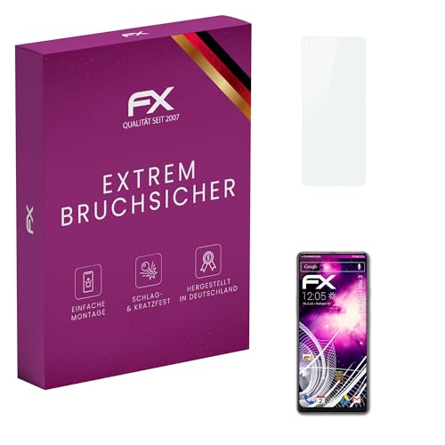 atFoliX Plastic Glass Protective Film compatible with Cubot Max 3 Glass Protector, 9H Hybrid-Glass FX Screen Protector