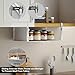 AmonHouseware 2Pack Under Shelf Basket Organizer,Adjustable Hanging Holder for Cabinet Pantry Kitchen Cupboard Desk Counter Bookshelf Organization Add-on Space Saver Heavy Duty Slide-in (White, Large)