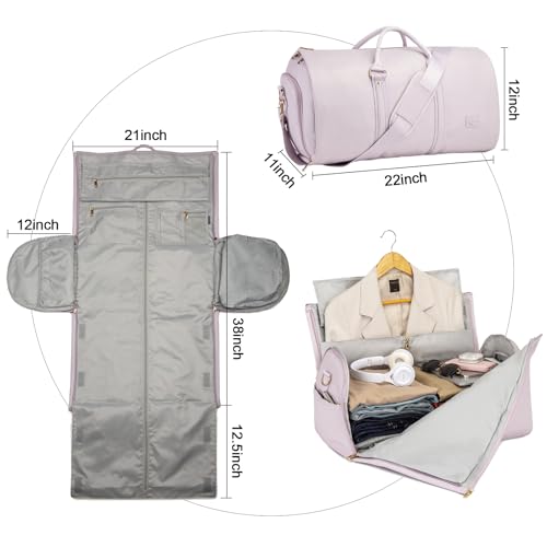 Convertible Garment Travel Bag,Overnight Bag Women Duffle Bag with Shoe Pouch 2 in 1 Hanging Cloting Suit Luggage2
