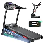 THERUN Incline Treadmill for Running and Walking, 300 lbs Weight Capacity Folding Treadmill with 0-15% Auto Incline, Wide Belt, 3.5HP, App, Heart Rate