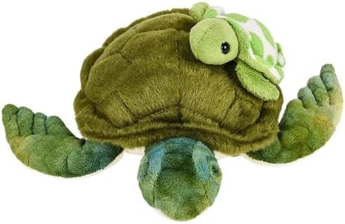 Miniatura 4 de The System Sellers Sea Life Mini (8 pulgadas) Madre y bebé Nacimiento de la vida peluche de agua animal del océano (tortuga marina)