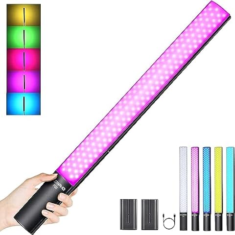 Soonpho P20 RGB LED Video Light Wand Kit with 2-Pack 4400mAh Battery, Handheld Photography LED Light Stick- CRI≥97, 20W, 2500-8500K Stepless Dimmable, 40 Lighting Effects with Carry Bag Cover