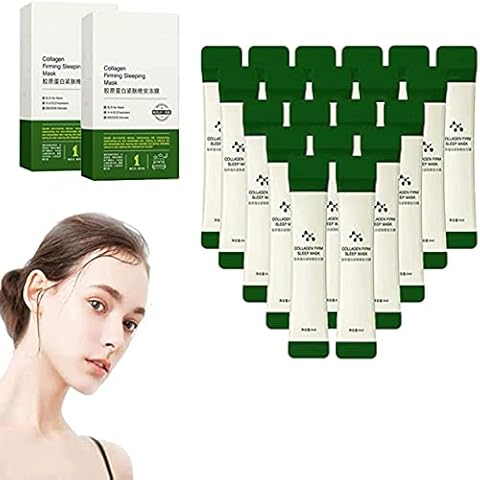 Moisturizing Mask,Prime Korean Collagen Firming Mask,Wash Free Collagen Firming Mask,Hydrating Anti-Aging Face Masks For Women & Men (1#,2box) Cover