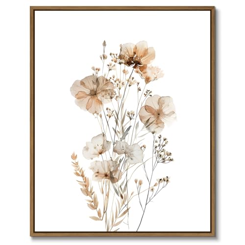 Neutral Watercolor Botanical Wall Art Vintage Floral Canvas Art Prints...