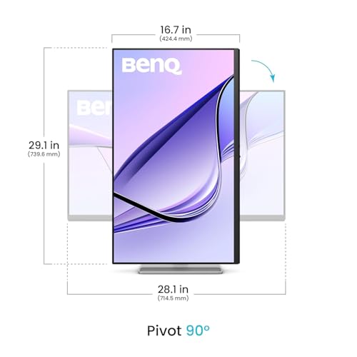 Image of BenQ MA320UP (Smartchoice) 32 inch 4K 3840x2160 Nano Gloss Monitor for MacBook, Dual USB-C 90W /15W PD, Mac Color Match, 550 nits, Mac Controls, Ergonomic Design, 3W x2 Speakers, 97% P3 Colors (Silver)