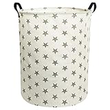 ESSME Laundry Hamper,Collapsible Canvas Waterproof Storage Bin for Kids, Nursery Hamper,Gift...
