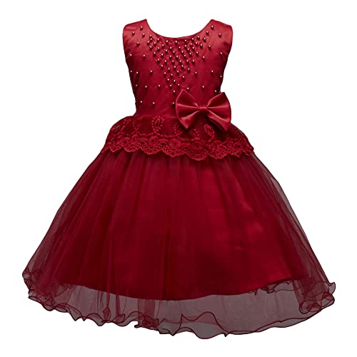 Hopscotch Baby Girls Floor Length Variation Party Dresses Red 9-1...