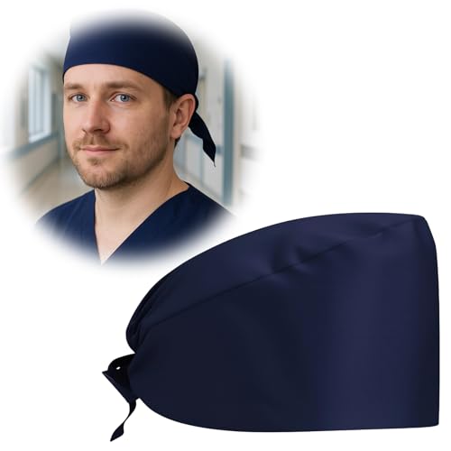 Op Hauben Set Damen & Herren - Arzt Kostüm Zubehör, Geeignet für Medizinische Arbeit, Kostümspiele & Saubere Umgebungen, Chirurg Haube Zubehör）（Blue）