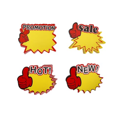 BEAMARKER 200 cartel de Estrella para Tienda Minorista, Letreros de Papel de 3.5 x 2.8 pulgadas, Etiquetas de Precio, Tarjetas de Oferta En Blanco con Forma de Estrella, para Supermercado, Patio, Gara