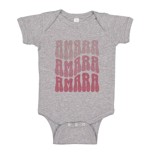 Wavy Amara Baby Infant One Piece Bodysuit 24 Months Heather