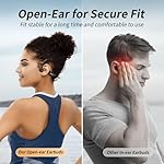 CXK Bone Conduction Headphones Bluetooth 5.3 Open Ear Headphones with Mic, Premium Loud Sound 8Hrs Playtime Bluetooth Headphones, IPX6 Waterproof Sports Headset for Running, Cycling, Walking - Image 4
