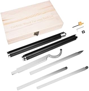 TTLIFE Tipped Wood Turning Tools,4pcs Lathe Chisels Set,with Diamond Shape,Round,Square Cutters Replaceable Turning Lathe Chisels,for Wood Carving,Root Carving,Furniture Carving,Craft DIY Hobbyists