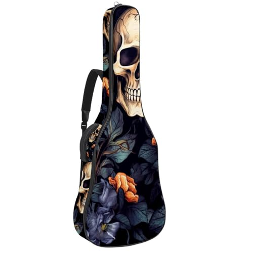 Housse de guitare acoustique skull 41 pouces avec sangle réglable