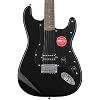 Squier Sonic Stratocaster HT H Electric Guitar Essentials Bundle - Black