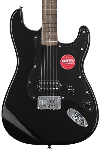 Squier Sonic Stratocaster HT H Electric Guitar Essentials Bundle - Black
