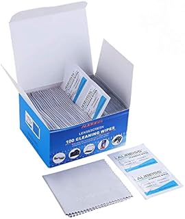Pre-moistened Lens and Glass Cleaning WipesPortable Screen Wipes Travel Cleaner for Glasses, Camera, Cell Phone, Smartphone, Tablet and Other Delicate Surfaces (100 pack)