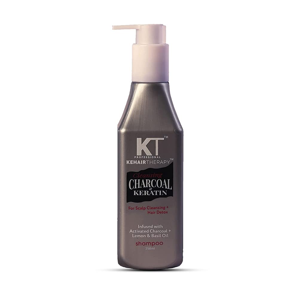 KehairtherapyKT Professional Charcoal Keratin Shampoo For Scalp Cleansing & Hair Detox 250ml- sulfate free, paraben free, silicone free