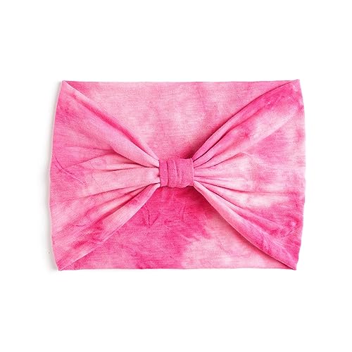 Image of XFYT Pretty Pack of 3 Tie-Dye Soft Hair Bands | Fitness Workout Stretch Microfibre high absorbtion Head Bands Set for Women Girls Yoga Sports Gym (Blush, Pack of 3)