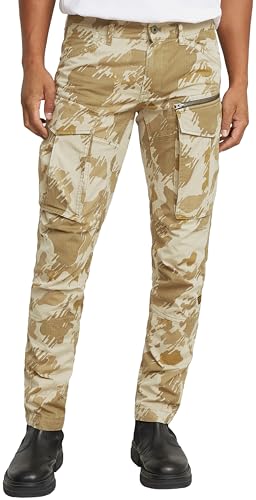 G-STAR Rovic Zip 3D Regular Tapered Pants Men's, Multicoloured (Dk Brick Gd Glitch Beach Camo D02190-d955-h174), 32W x 32L