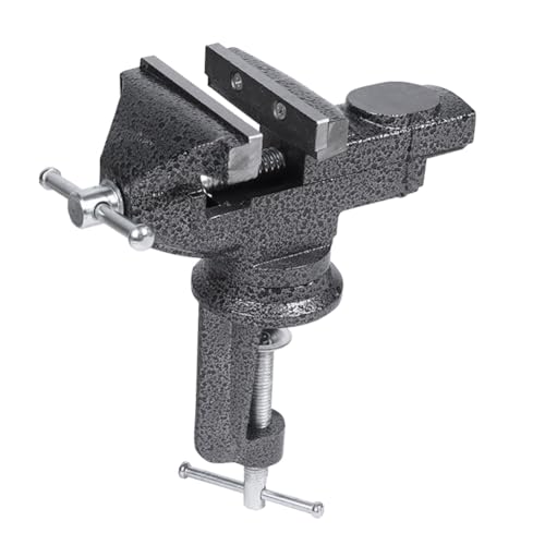 Juqoyue Visor de RotacióN de 360 Grados, Mesa de CarpinteríA, Acero Fundido, Bricolaje, Tornillo de Banco Multifuncional Negro, Herramientas para el Hogar