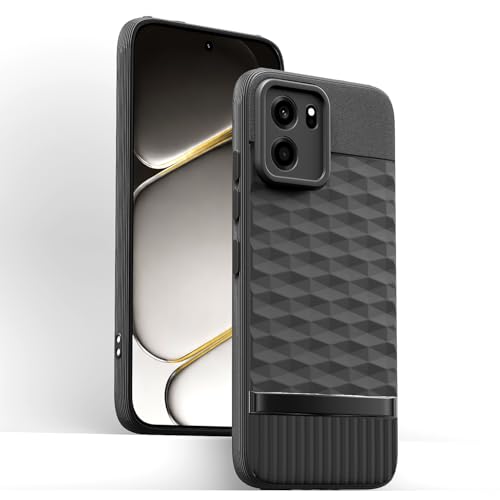Image of Pikkme Back Cover for OnePlus Nord CE 6 5G Camera Protection 3D Hexa Cube Design Silicone Protective Bumper Case (Black)