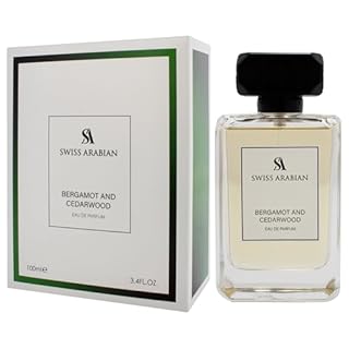 Swiss Arabian Bergamot and Cedarwood - Arabian Perfume for Men - Long-Lasting Cologne for Men - Eau de Parfum - Citrus, Woody Fragrances - 3.4 oz