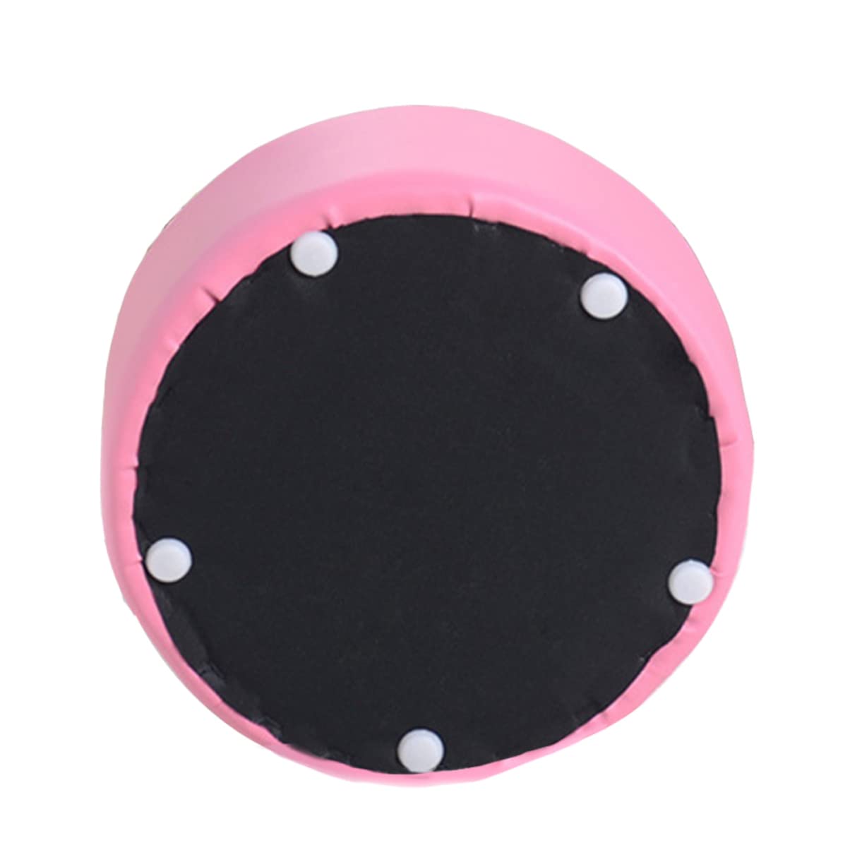 Ciieeo 1pc Children's Round Stool Portable Stools Pu Leather Sitting Stool Pu Stool Footstool Children Small Stool Household Filling: Medium Density Foam Sponge Pink Small Round Stool