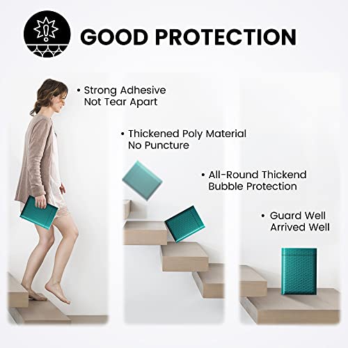 Image of Fuxury 300 Pack Forest Green Bubble Mailers 6x10 Bubble Shipping Envelopes | #0 Small Thick Bubble Padded Mailer Strong Adhesion Padded Envelopes for Mailing Jewelry,Makeup