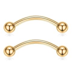 Gold Curved Nipple Barbell