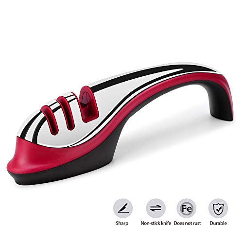Knife Sharpener imarku 3-Stage Kitchen Knife Sharpener Knife Sharpening Tool Sharpens Chef's Knives