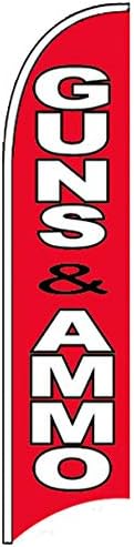 4Less Guns & Ammo Windless Swooper Flag Feather Banner Sign (Flag Only) rb