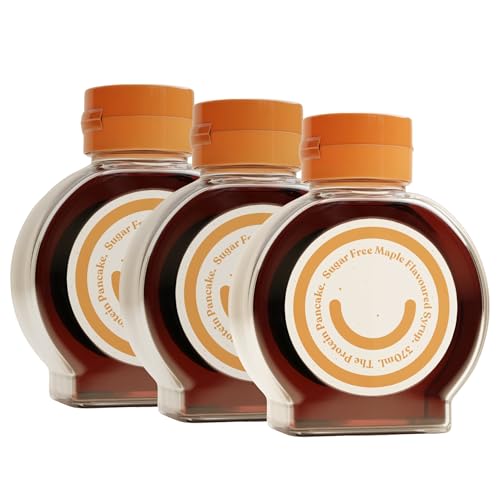 Sugar Free Maple Flavoured Syrup | Guilt-Free, Low Calorie Pancake Syrup | No Artificial Flavours, Colours or Preservatives | Keto & Vegan Friendly (3 Pack)