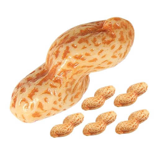 YARNOW 6Pcs Artificial Peanut Decor Realistic Faux Peanut Models for Kitchen Ornament Photography Props and Teaching Tools for Farmhouse Style Home and Shop Display
