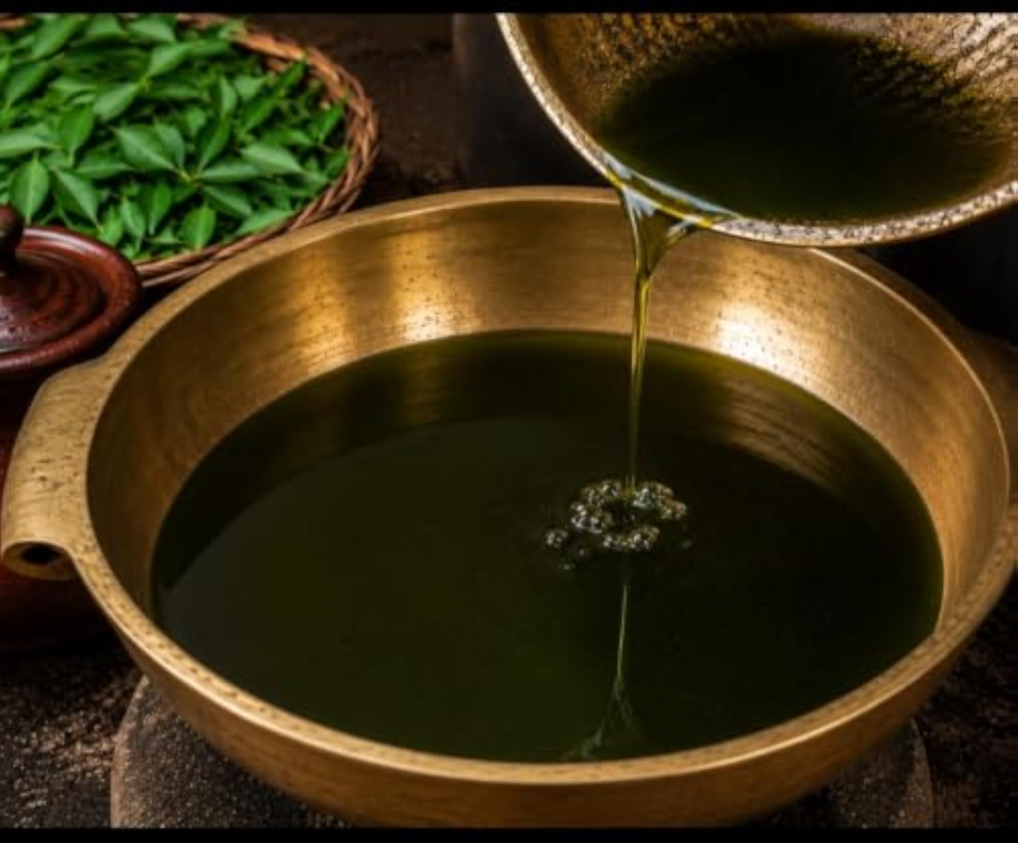 Curry Leaf Hair Oil, Coconut Oil & Herbs Blend