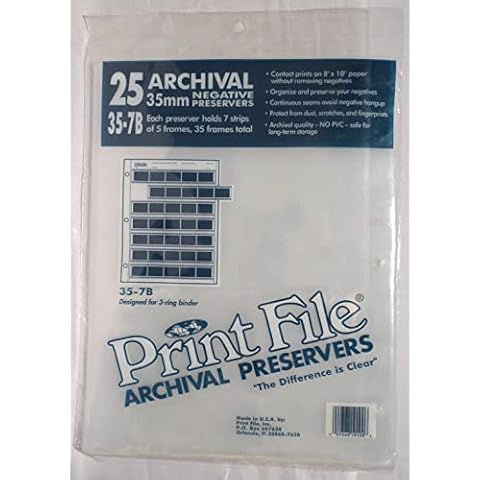 Printfile 357B25 35mm Film Negative Storage Sheets 7 Strip - 2 Packs of 25 Cover