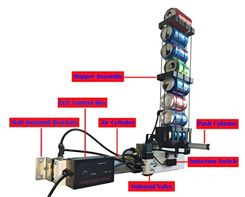 Auto Aluminum Can Crusher, Electric Pneumatic Cylinder Soda Beer Can Crusher, Eco-Friendly Recycling Tool (Electric Style) #TOP1