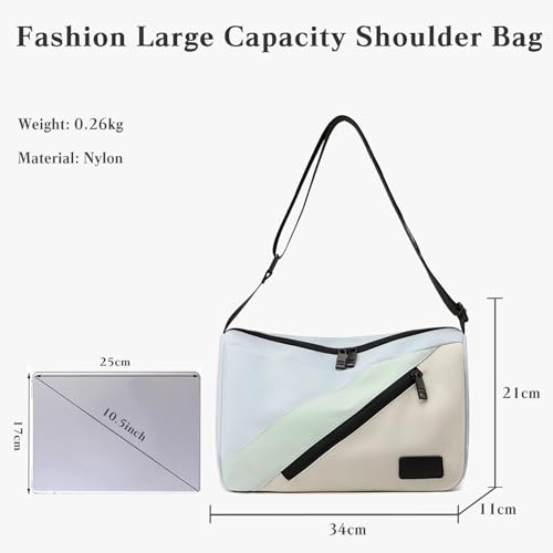 Nylon Crossbody Bag for Women - Waterproof Shoulder Bag with Multi Pockets and Top Handle3